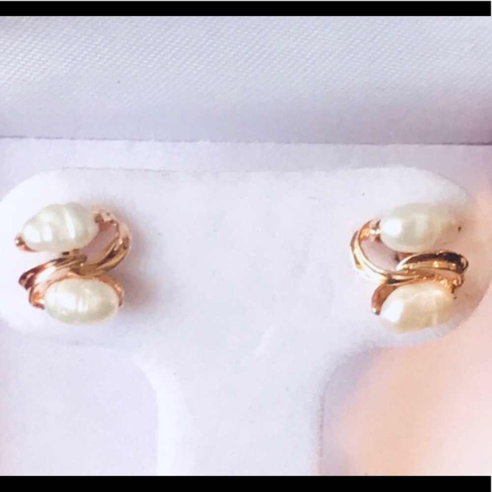 ❌❌❌SOLD❌❌❌VINTAGE SOLID 14KT GOLD FREASH WATER PEARL EARRINGS. FINAL PRICE. - Picture 6 of 12